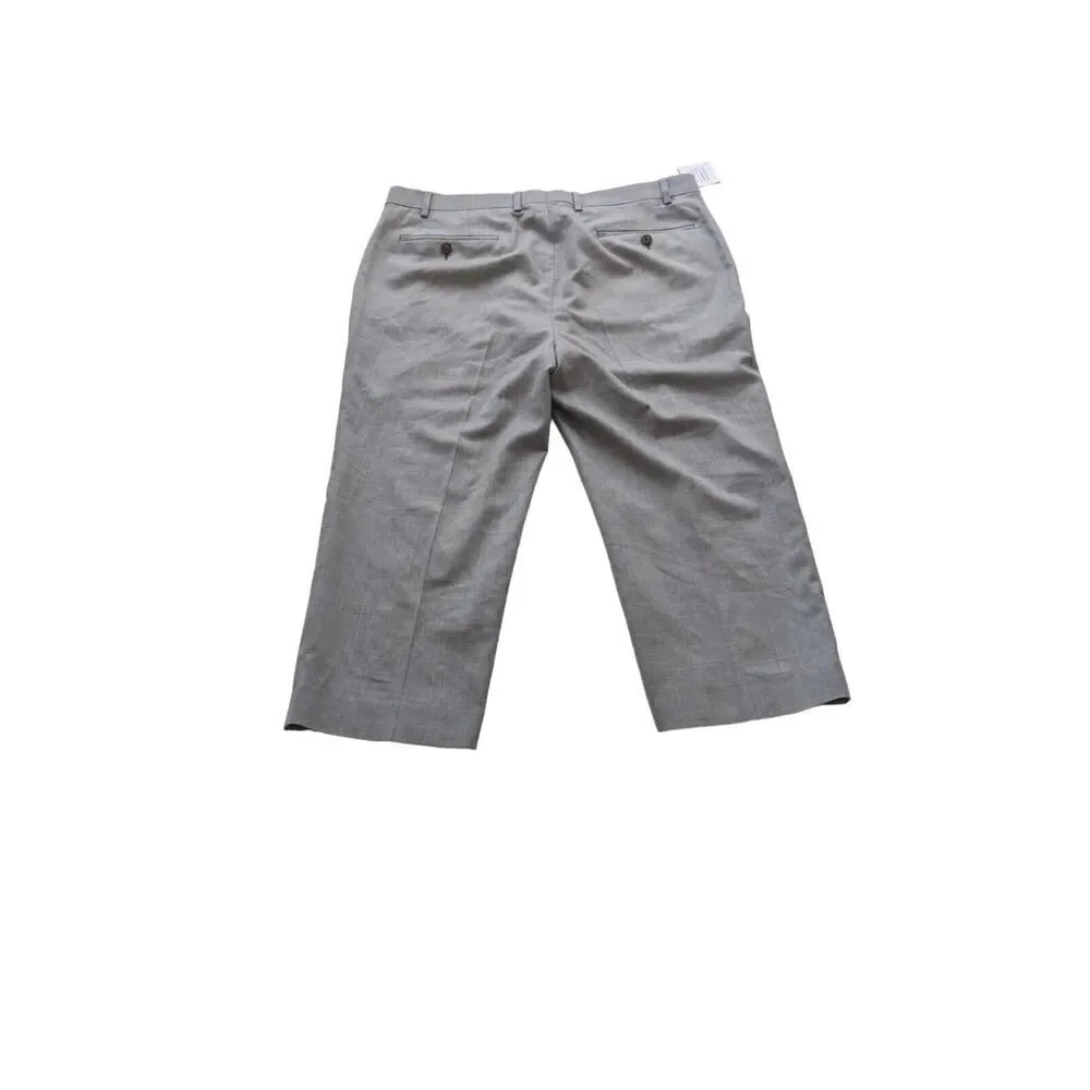 Indochino Mens‎ Gray Flat Front Wool Dress Pants Houndstooth Sz 36 X 31